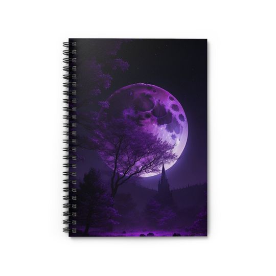 Haunted Mansion on the Moor Spiral Notebook - Ruled Line