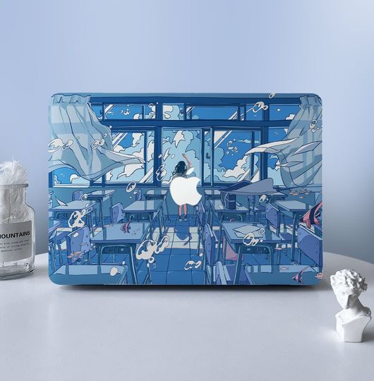 Blue Anime MacBook Case Laptop Skins