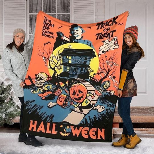 Michael Myers Blanket, Halloween Blanket, Serial Killers, Halloween Horror Movie Character Michael Myers Fleece Blanket