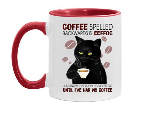 Funny Coffee Cat Mug Accent Coffee Mug
