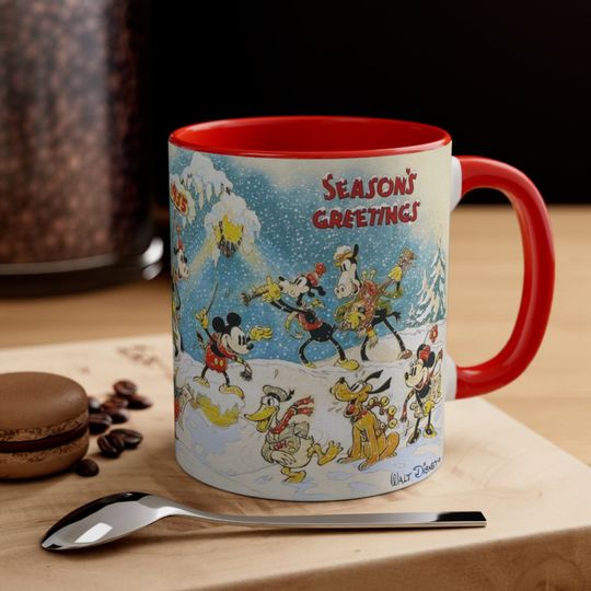 Classic Disney Christmas Accent Coffee Mug