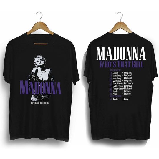 1987 Madonna Whos That Girl World Tour T-Shirt