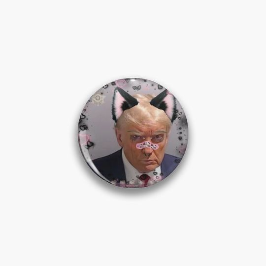 Donald Trump Mugshot Emo Meme Pin