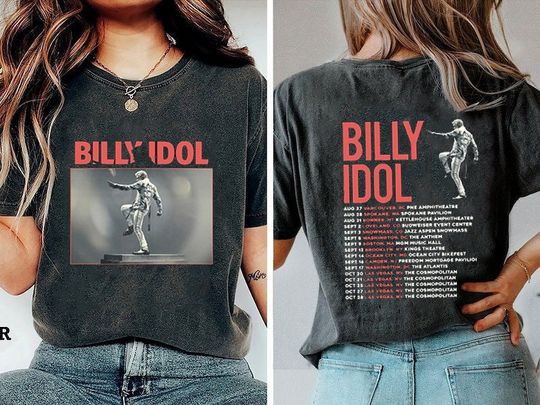 Billy Idol 2023 Live Tour Shirt, Billy Idol Fan Shirt, Billy Idol 2023 Concert Shirt