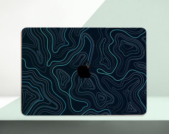 Green lines Laptop Skin, Macbook Skin