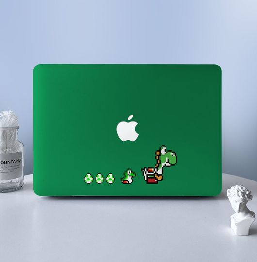 Cute Green Cartoon Dinosaurs Laptop Skin
