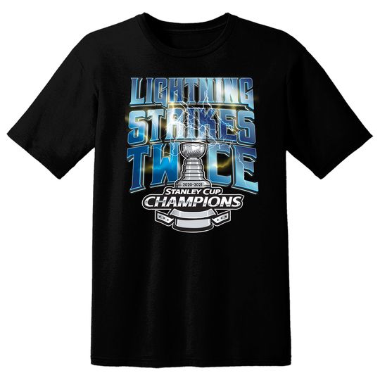 Lightning Strikes Twice - Tampa Bay Lightning - T-Shirt