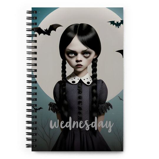 Wednesday Addams Spiral notebook 04 , goth Nevermore Academy