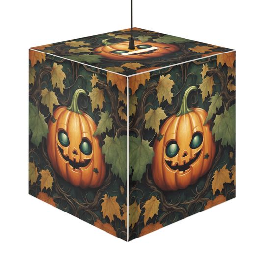 The Halloween Pumpkin Light Cube Lamp