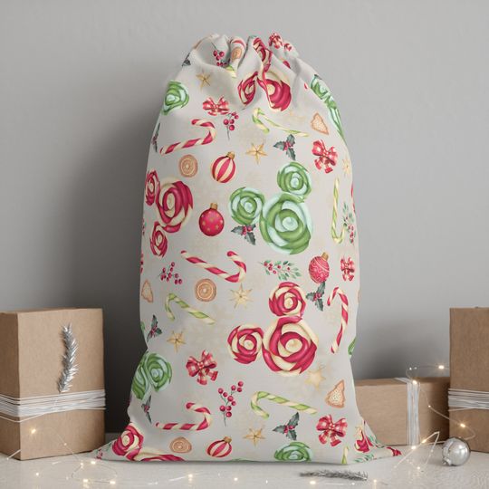 Cute Disney Sack, Disney Gift Bag, Disney Holiday Gift, Minnie Christmas Bag