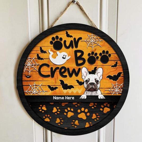 Personalized Our Boo Crew Door Sign