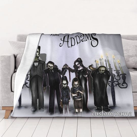 The Addams Family Custom name Blanket Printed Soft Flannel Fleece Warm Video Games