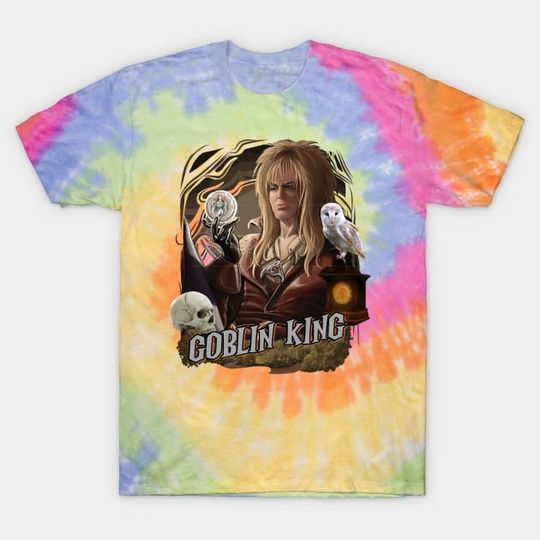 Labyrinth Goblin King Horror Movie Tie Dye T-Shirt