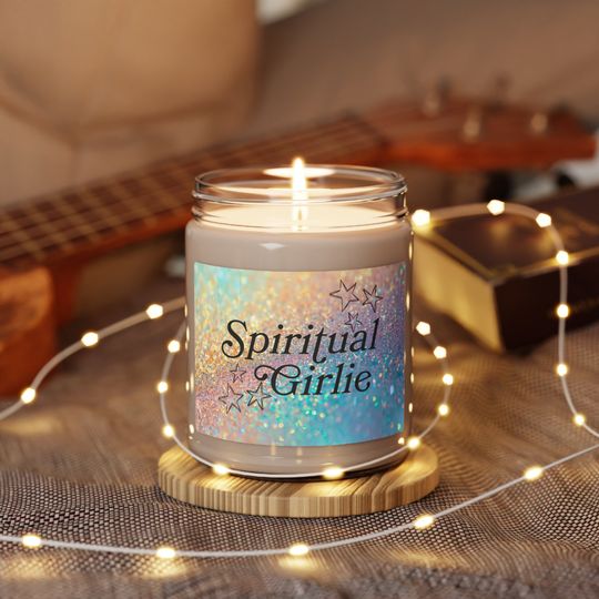 Spiritual Girlie Scented Soy Candle, Spiritual Girl, Candle, Retro Candle, Sparkly Candle, Spiritualism