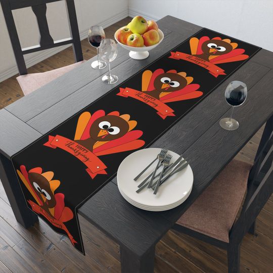 Thanksgiving Personalized Table Runner, Thankful Table Runner