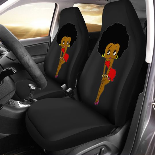 Betty Boop Afro American Car Seat Cover