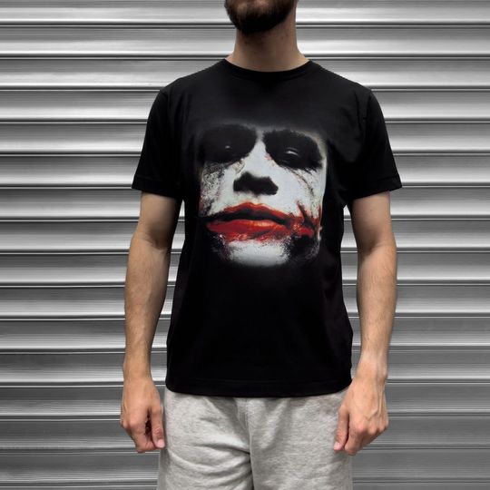 The Joker Heath Ledger Michael Keaton Bruce Wayne Style T Shirt