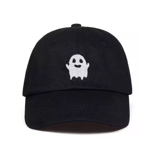 Scary Ghost Halloween Embroidered Baseball Cap