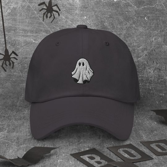Ghost Halloween Embroidered Baseball Cap