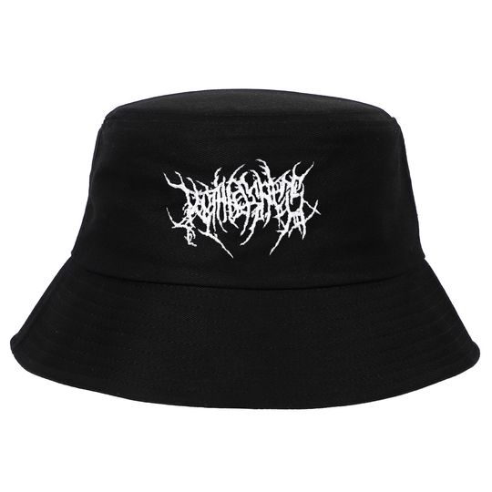 Embroidered Gothic Street Punk Bucket Hat