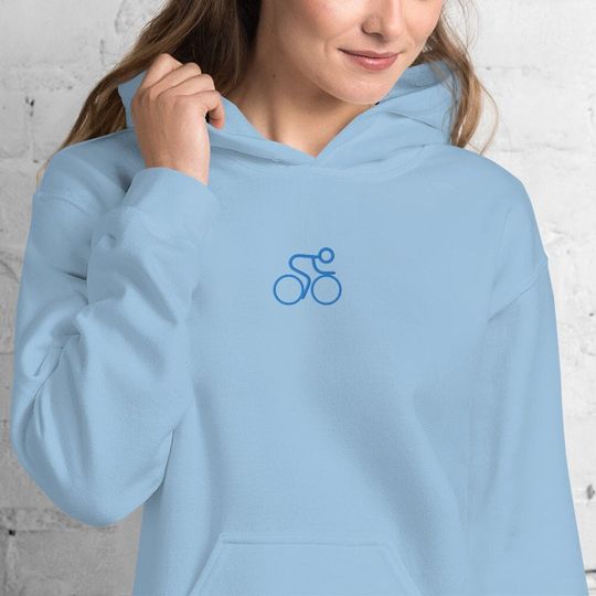 Cycling Hoodie (embroidery), cycling sports hoodie, bike hoodie, bicycle hoodie, funny hoodie, men hoodie, women hoodie, embroidered hoodie