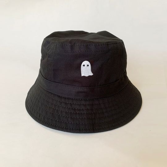 Ghost Halloween Embroidered Bucket Hat