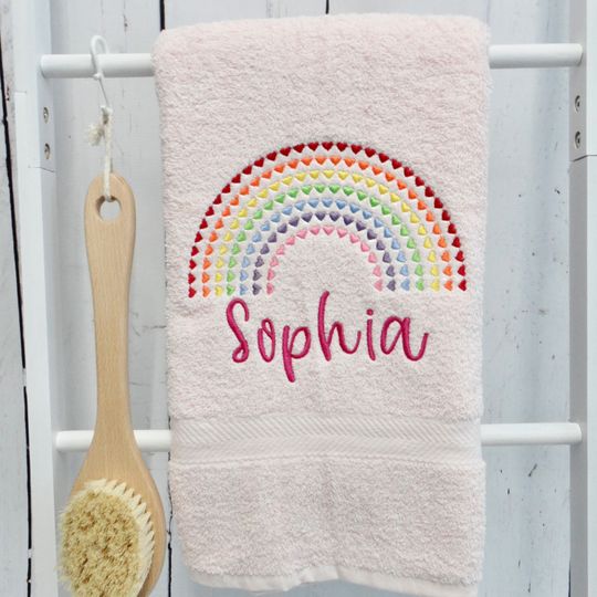 Personalised Swimming Towel - Personalised Towels - Rainbow Towel