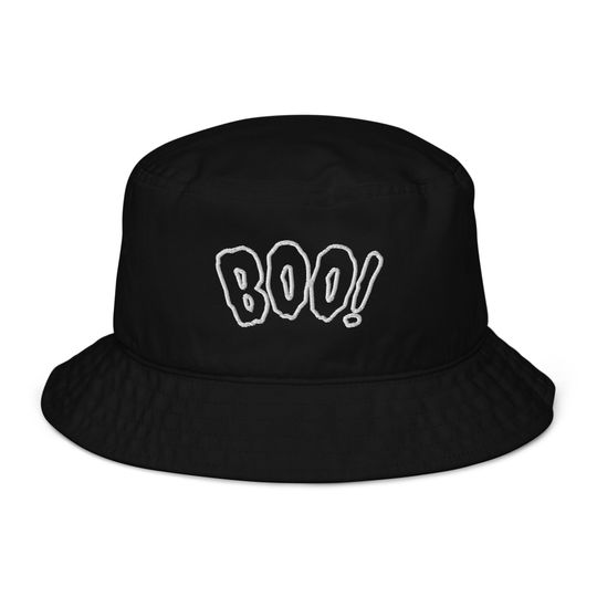 Halloween Embroidered Boo Bucket Hat for Fall