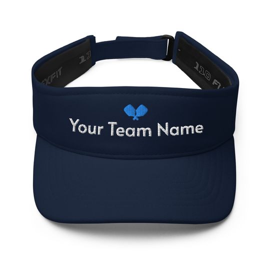 Customizable Pro-Style Embroidered Visor with Your Team Name, Embroidered Pickleball Visor with Adjustable Size, Pickleball Accessory