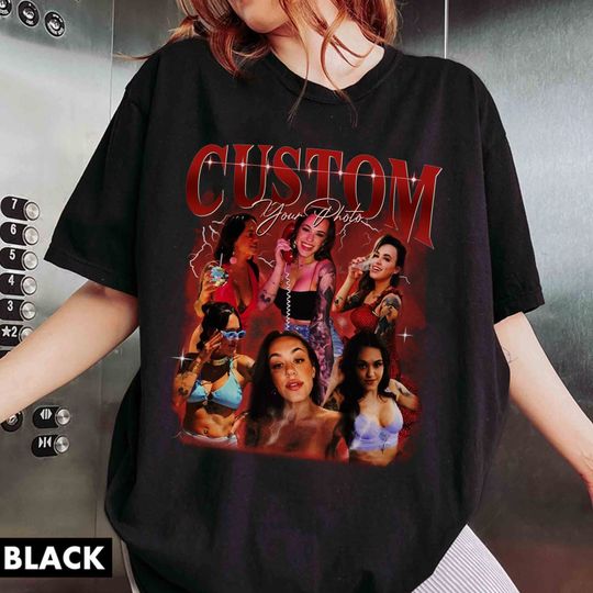 Custom Bootleg Rap Tee, Custom Photo - Vintage Graphic 90s Tshirt, Custom Photo Shirt
