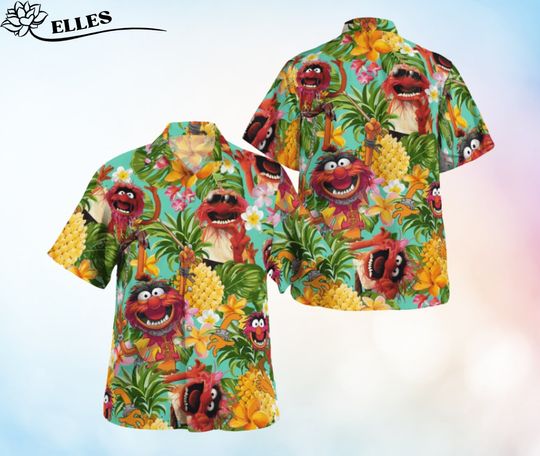 Animal Muppet 4 Hawaiian Shirt, Soft 3D Hawaiian Aloha Shirt for Summer Beach Vibes, Short Sleeve Hawaii Shirt, Gift For Men