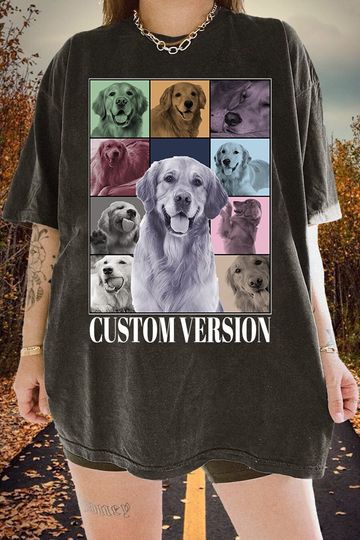 Custom Era's Tour Shirt, Personalized Dog Bootleg Shirt, Custom Dog Shirt, Custom Pet Portrait Shirt, Dog Photo Shirt, Custom Dog's Version