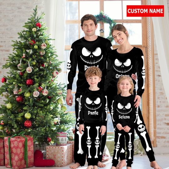 Custom Disney Halloween Matching Family Pajamas Set
