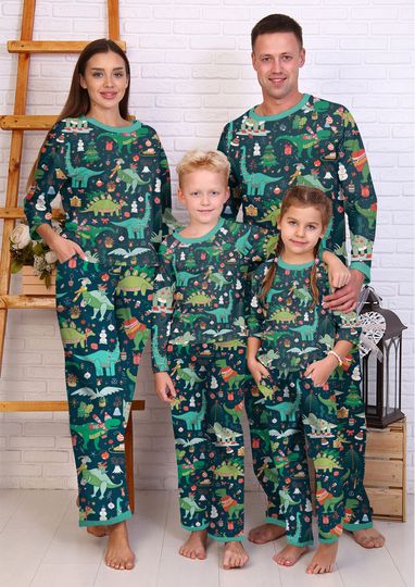 Dinosaur Family Matching Pajamas Set, Family Dino Pajamas