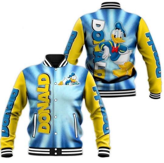 Donald Duck Disney Baseball Jacket, magic kingdom jacket, Donald Duck Coats