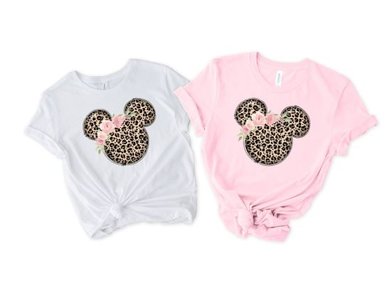 Minnie Mouse Leopard Shirt, Disney Leopard T-Shirt, Disney Circlet T-Shirt