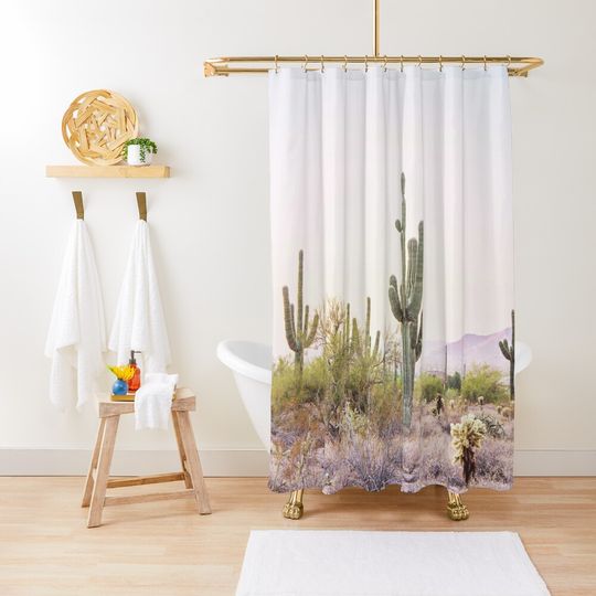 Cactus / Desert Landscape Shower Curtain