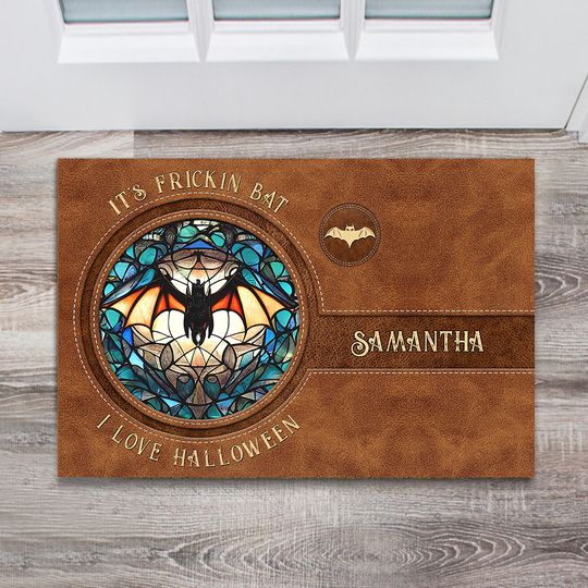 It's Frickin' Bat I Love Halloween - Personalized Witch Doormat