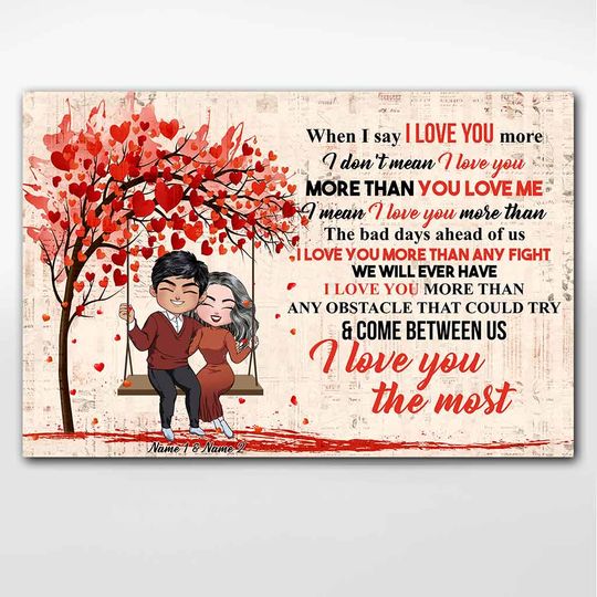 I Love You Most Couple - Personalized Poster