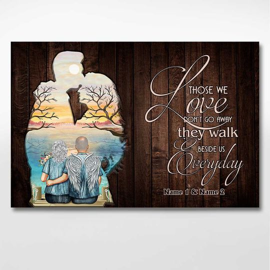 Those We Love Don't Go Away - Personalized Couple Poster