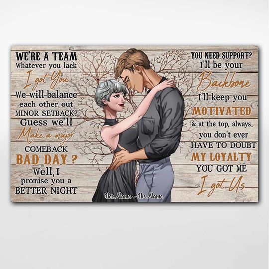 We're Team - Personalized Couple Poster