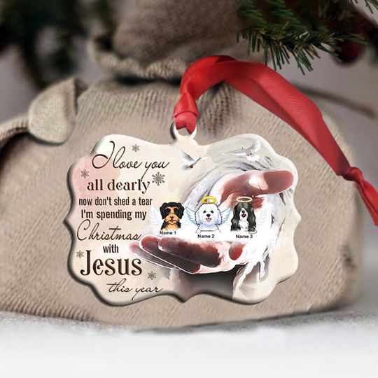 I Love You All Dearly - Personalized Christmas Dog Ornament