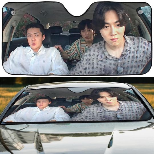 Exo Kpop Car Sun Shade, Suho Xiumin Sehun Car Accessories