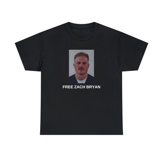 Free Zach Bryan Mugshot Unisex Eco-Friendly T-Shirt 2023 Quittin Time American Heartbreak