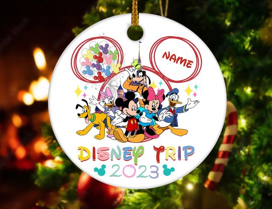 Personalized Disney Trip 2023 Ornament, Mickey and Friends Ornament