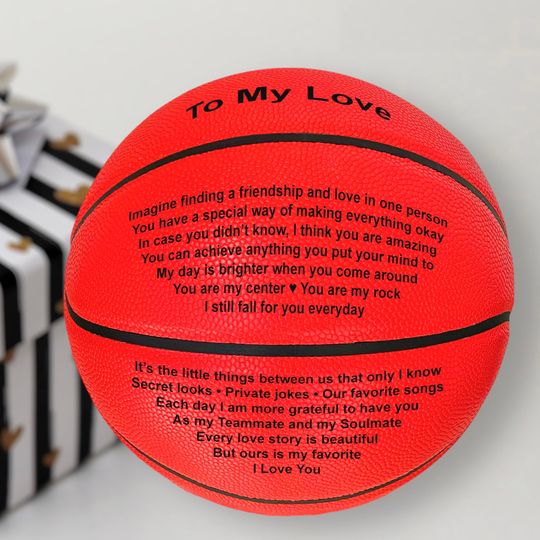 To My Love Red Basketball  Gift To My Boyfriend Wedding