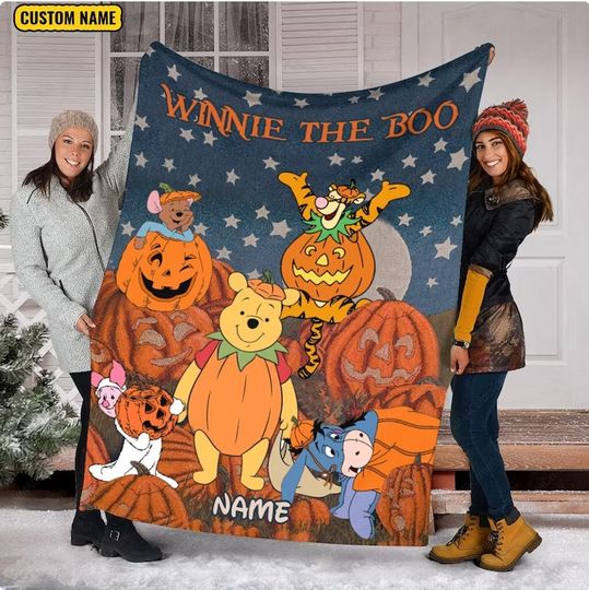 Halloween Winnie The Pooh Blanket