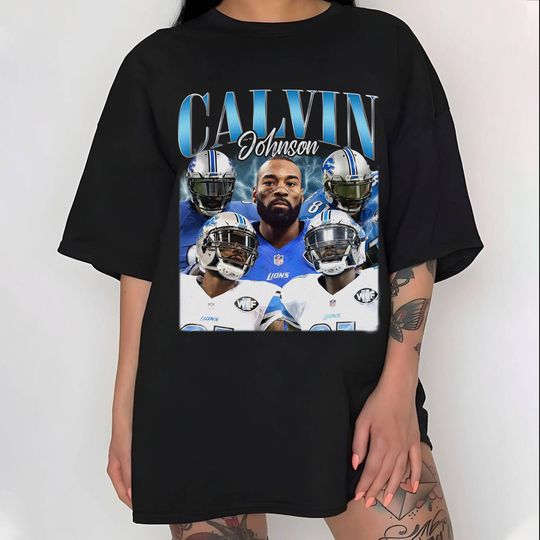 Vintage Calvin Johnson Shirt | Calvin Johnson Homage Shirt | American Football Team Shirt