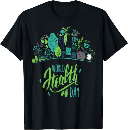 World Health Day April 7 2022 Earth Day Kawaii Heart T-Shirt