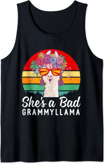 She Bad Grammy Llama Mom Mama Grandma Tank Top